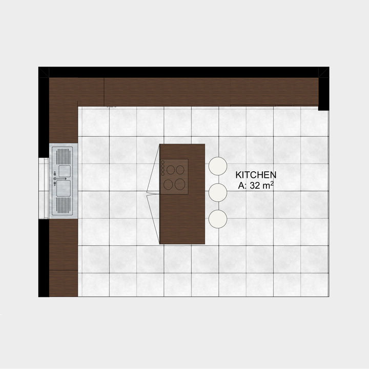 2D kitchen design