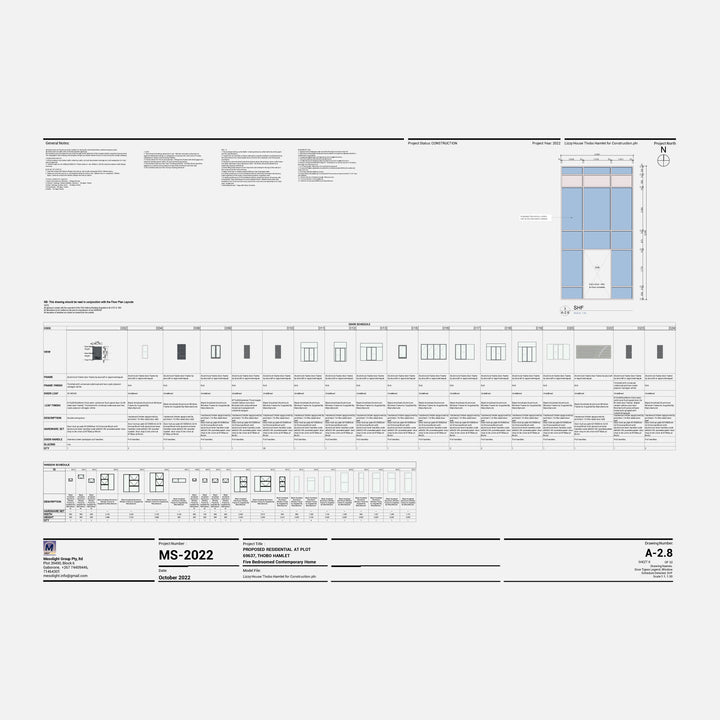 ArchiCAD 20 X 23m Contemporary House Project File windows and door schedule