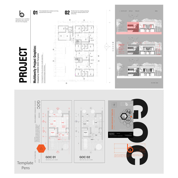 ArchiCAD 2D template 2D project 2D sample 2D pens