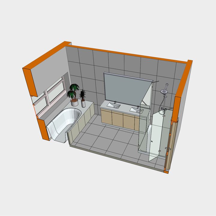 Simple ArchiCAD bathroom layout