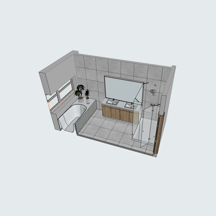 Simple ArchiCAD bathroom layout