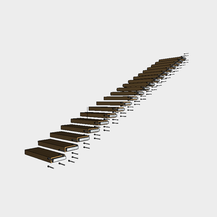 Simple cantilevered staircase