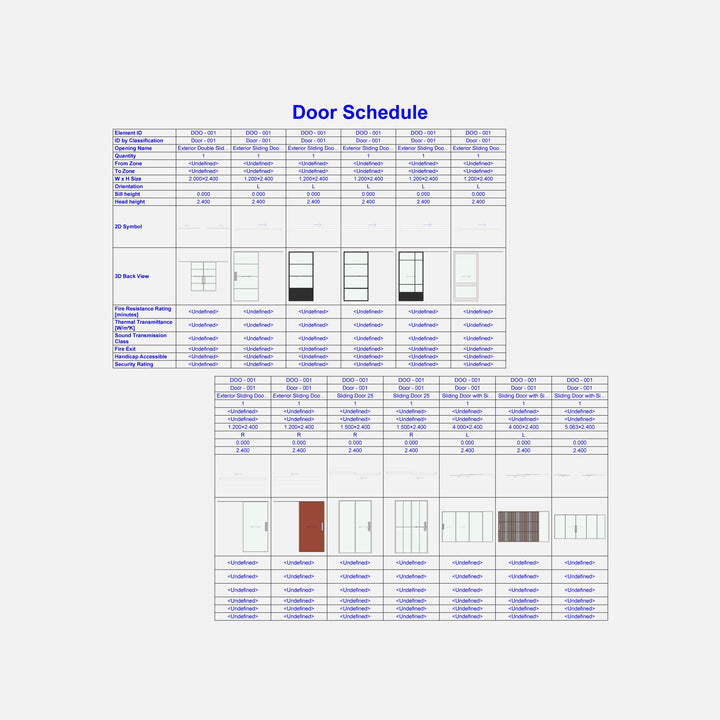 ArchiCAD door schedule
