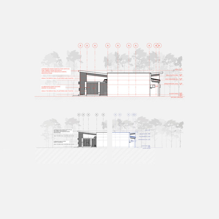 ArchiCAD Elevation Graphic Pack (red-gray and cyan-gray)