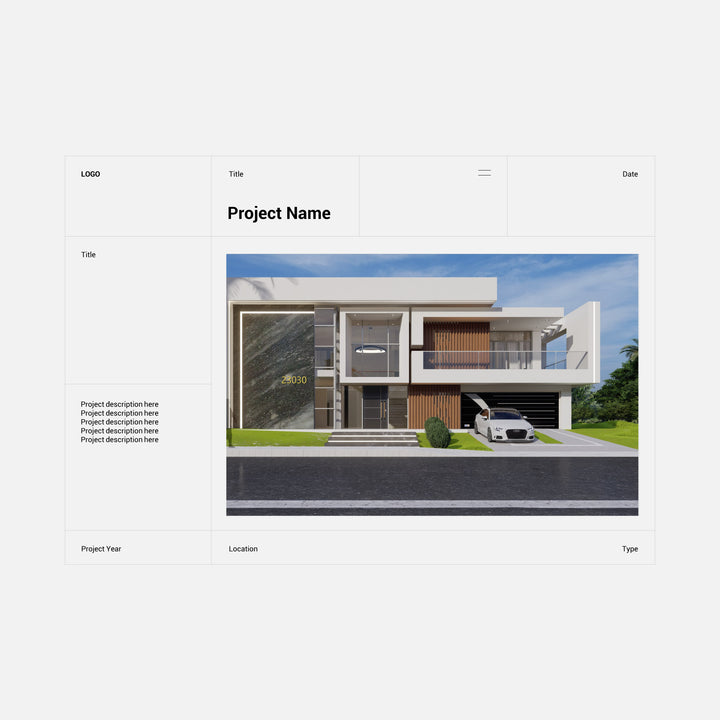 Simple architectural presentation layout