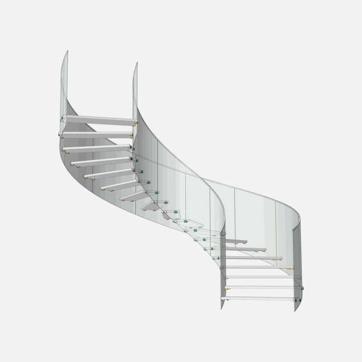 Modern glass staircase